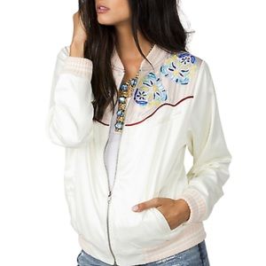 Satin embroidered bomber jacket MM Vintage NWT
